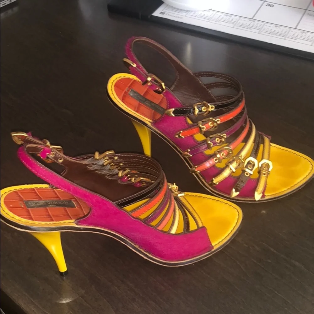 Louis Vuitton multicolor Tupelo Buckle Sandal Heel - Picture 3 of 11